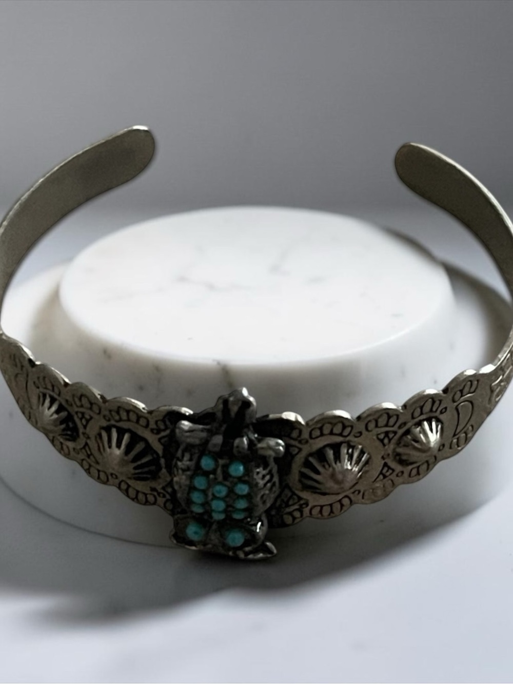 Vintage Turtle Cuff Bracelet with Turquoise Women Bracelet